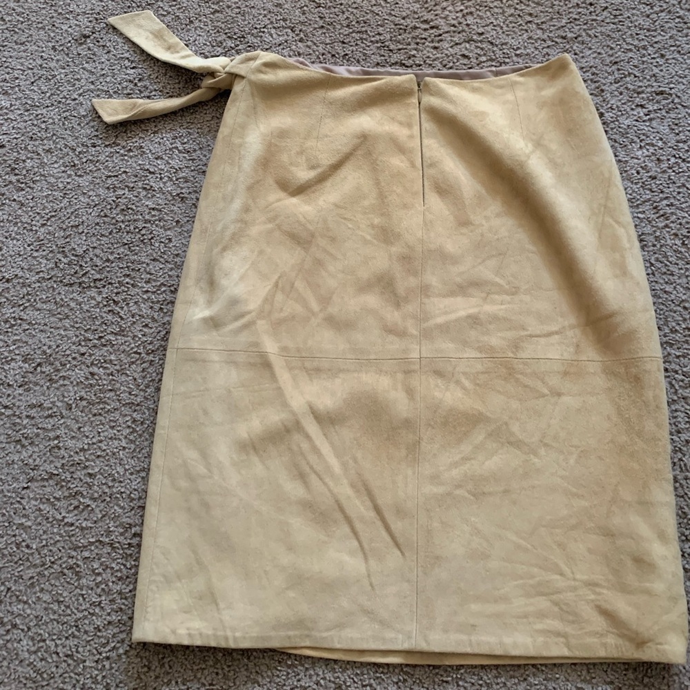 Oscar de La Renta Lamb Suede Skirt Size 6 Y2k‎ - Picture 5 of 6